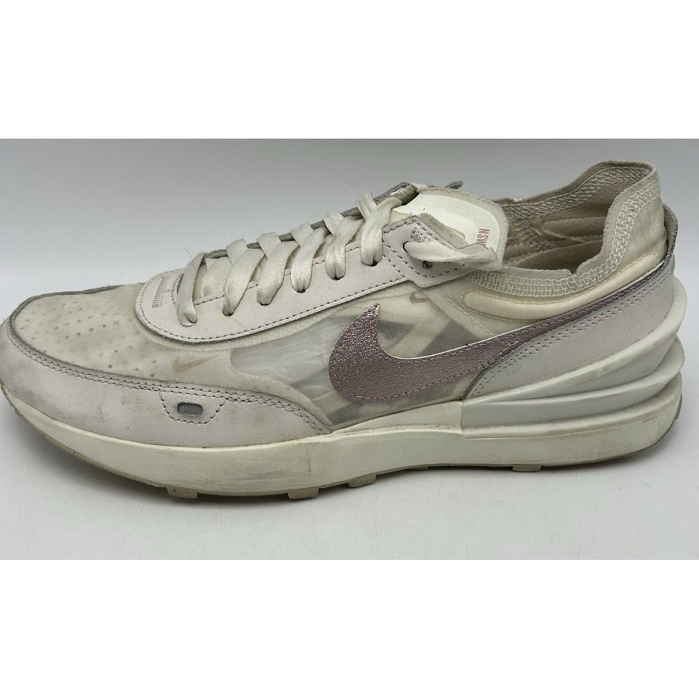 Nike Womens 9.5 Pink Waffle One Shoes Lace Up Casual FB1298 –101 Comfort Casual